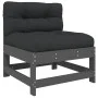 5-teiliges Gartenmöbel-Set und graue Massivholzkissen von vidaXL, Gartensets - Ref: Foro24-3185796, Preis: 448,03 €, Rabatt: %