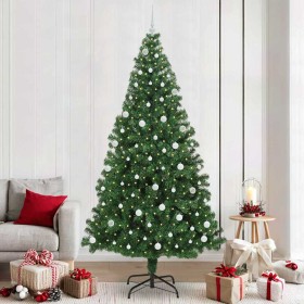 Árbol de Navidad artificial Verde 240 cm PVC y Acero y Plástico