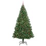 Árbol de Navidad artificial Verde 240 cm PVC y Acero y Plástico