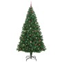 Árbol de Navidad artificial Verde 240 cm PVC y Acero y Plástico