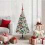 Árbol de Navidad artificial Verde 120 cm PVC y Acero y Plástico
