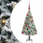 Árbol de Navidad artificial Verde 120 cm PVC y Acero y Plástico