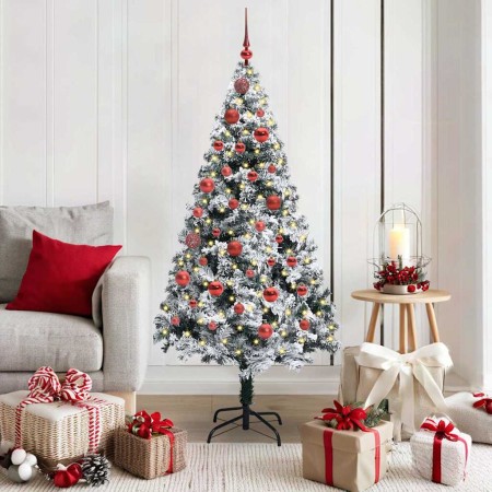 Árbol de Navidad artificial Verde 150 cm PVC y Acero y Plástico