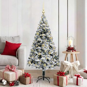 Árbol de Navidad artificial Verde 150 cm PVC y Acero y Plástico