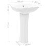 Lavabo de pie de cerámica blanco 580x510x200 mm