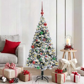 Árbol de Navidad artificial Verde 150 cm PVC y Acero y Plástico