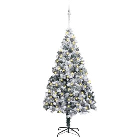 Árbol de Navidad artificial Verde 180 cm PVC y Acero y Plástico