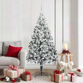 Árbol de Navidad artificial Verde 180 cm PVC y Acero y Plástico