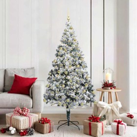 Árbol de Navidad artificial Verde 180 cm PVC y Acero y Plástico