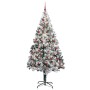 Árbol de Navidad artificial Verde 210 cm PVC y Acero y Plástico