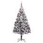 Árbol de Navidad artificial Verde 210 cm PVC y Acero y Plástico