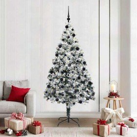 Árbol de Navidad artificial Verde 210 cm PVC y Acero y Plástico