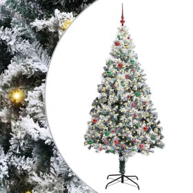 Árbol de Navidad artificial Verde 210 cm PVC y Acero y Plástico