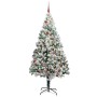 Árbol de Navidad artificial Verde 210 cm PVC y Acero y Plástico