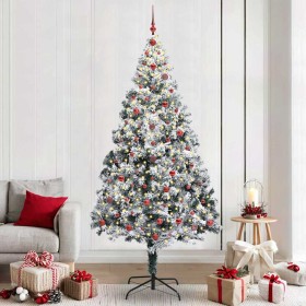 Árbol de Navidad artificial Verde 240 cm PVC y Acero y Plástico