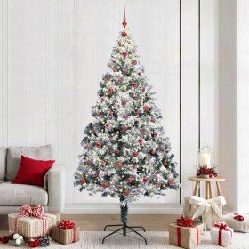Árbol de Navidad artificial Verde 240 cm PVC y Acero y Plástico