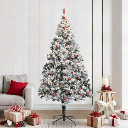 Árbol de Navidad artificial Verde 240 cm PVC y Acero y Plástico