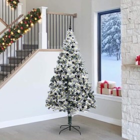 Árbol de Navidad artificial Verde 240 cm PVC y Acero y Plástico