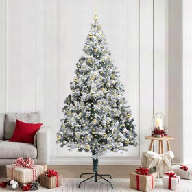 Árbol de Navidad artificial Verde 240 cm PVC y Acero y Plástico