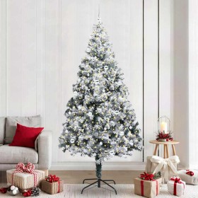 Árbol de Navidad artificial Verde 240 cm PVC y Acero y Plástico