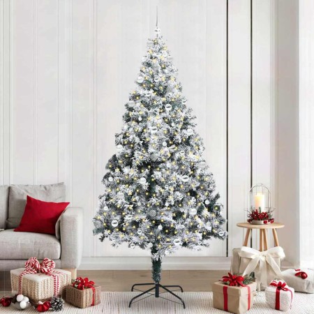 Árbol de Navidad artificial Verde 240 cm PVC y Acero y Plástico