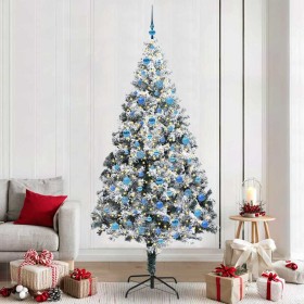 Árbol de Navidad artificial Verde 240 cm PVC y Acero y Plástico