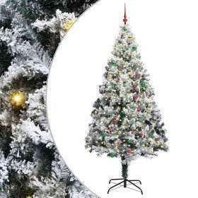 Árbol de Navidad artificial Verde 240 cm PVC y Acero y Plástico