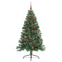 Árbol de Navidad Artificial Preiluminado Verde 150 cm PVC