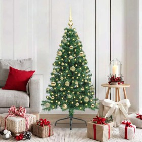 Árbol de Navidad Artificial Preiluminado Verde 150 cm PVC