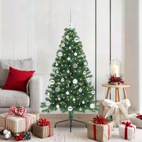 Árbol de Navidad Artificial Preiluminado Verde 150 cm PVC