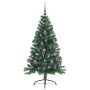 Árbol de Navidad Artificial Preiluminado Verde 150 cm PVC