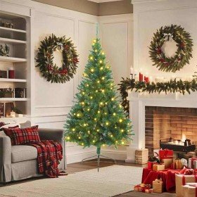 Árbol de Navidad Artificial Preiluminado Verde 180 cm PVC
