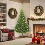 Árbol de Navidad Artificial Preiluminado Verde 180 cm PVC