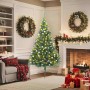 Árbol de Navidad Artificial Preiluminado Verde 180 cm PVC