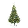 Árbol de Navidad Artificial Preiluminado Verde 180 cm PVC
