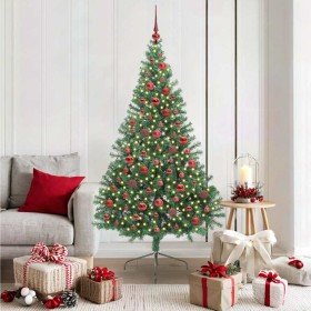 Árbol de Navidad Artificial Preiluminado Verde 180 cm PVC