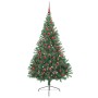 Árbol de Navidad Artificial Preiluminado Verde 180 cm PVC