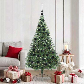 Árbol de Navidad Artificial Preiluminado Verde 180 cm PVC