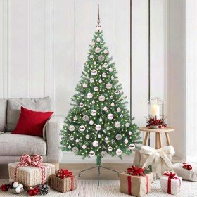 Árbol de Navidad Artificial Preiluminado Verde 180 cm PVC