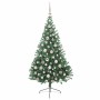 Árbol de Navidad Artificial Preiluminado Verde 180 cm PVC
