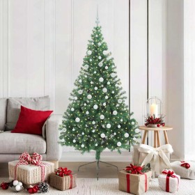 Árbol de Navidad Artificial Preiluminado Verde 180 cm PVC