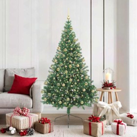 Árbol de Navidad Artificial Preiluminado Verde 180 cm PVC