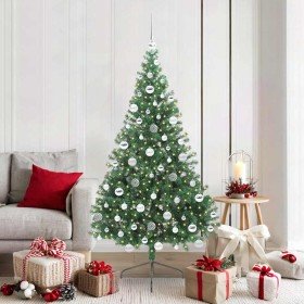 Árbol de Navidad Artificial Preiluminado Verde 180 cm PVC