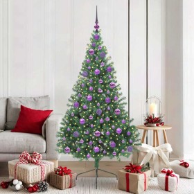 Árbol de Navidad Artificial Preiluminado Verde 180 cm PVC