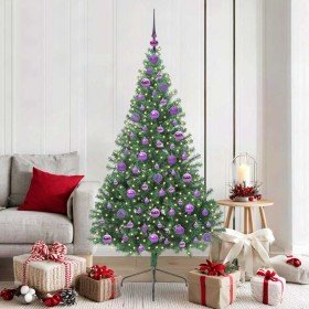 Árbol de Navidad Artificial Preiluminado Verde 180 cm PVC