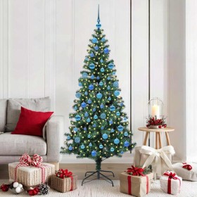 Árbol de Navidad Artificial Preiluminado Verde 180 cm PVC