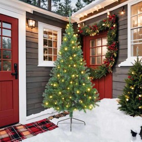 Árbol de Navidad artificial pre-iluminado Verde 210 cm PVC