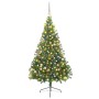 Árbol de Navidad Artificial Preiluminado Verde 210 cm PVC