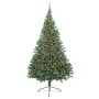 Árbol de Navidad Artificial Preiluminado Verde 210 cm PVC