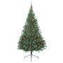 Árbol de Navidad Artificial Preiluminado Verde 210 cm PVC